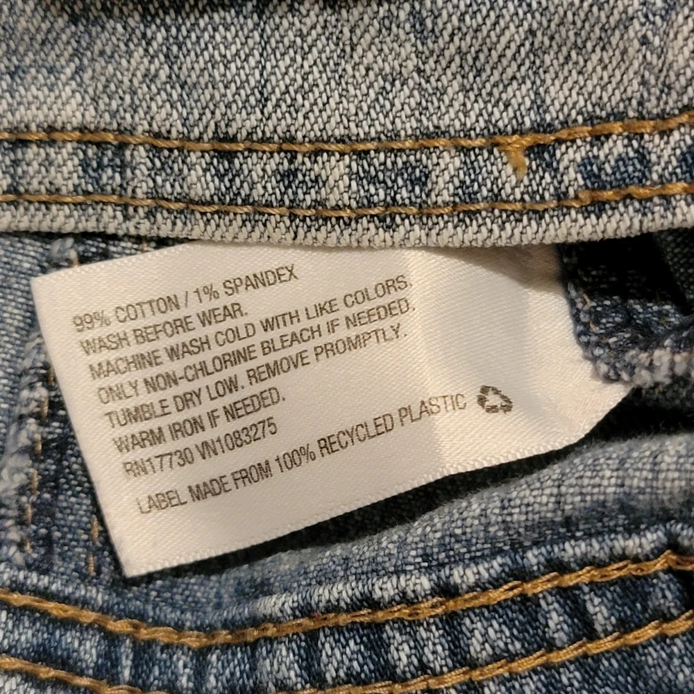 CHEROKEE Blue Jean Vest Jacket button fly front closure Size 6/6x